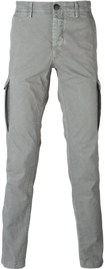 Buy SELECTED Charcoal Grey Slim Cargo Trousers  Trousers for Men 1125225   Myntra