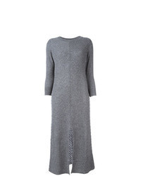Grey Cashmere Midi Dress
