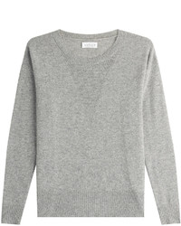 Velvet Cashmere Pullover With Waffle Detailing