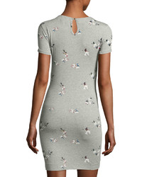 French Connection Blossom Jersey T Shirt Dress Gray