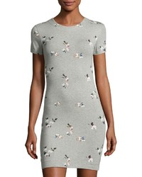 French Connection Blossom Jersey T Shirt Dress Gray