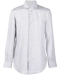 Kiton Cutaway Collar Linen Shirt