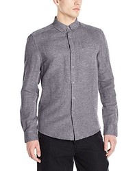 Kenneth Cole New York Long Sleeve Button Down Collar Linen Slub Shirt