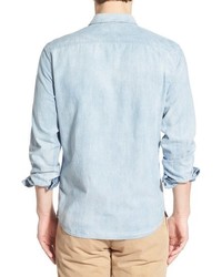 Life After Denim Lifeafterdenim Izumi Extra Trim Fit Reversible Chambray Woven Shirt