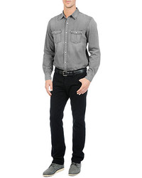 AG Jeans The Ls Chambray Surplus Shirt Ash