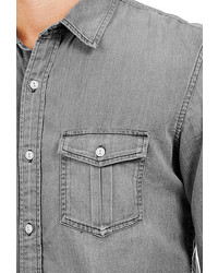 AG Jeans The Ls Chambray Surplus Shirt Ash