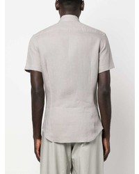 Giorgio Armani Slim Fit Chambray Linen Shirt
