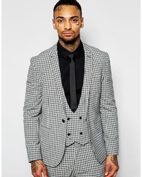 Religion Check Suit Jacket In Skinny Fit