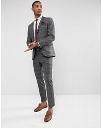 Selected Homme Slim Suit Jacket In Check With Stretch Lining