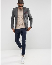 Selected Homme Slim Suit Jacket In Check With Stretch Lining
