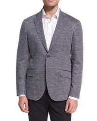 Etro Jersey Check Sport Coat Gray