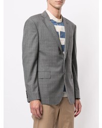 Kent & Curwen Knitted Check Patterned Blazer