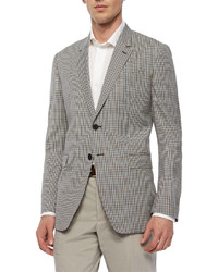 Paul Smith Mini Check Two Button Sport Coat Brownteal