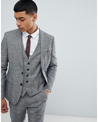 MOSS BROS Moss London Skinny Suit Jacket In Check