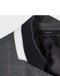 Paul Smith Slim Fit Grey Subtle Check Wool Blazer