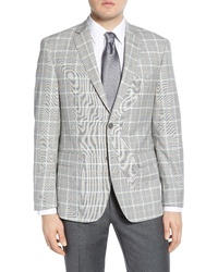 John W. Nordstrom Traditional Fit Check Cotton Blend Sport Coat