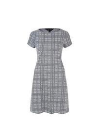 Exclusives New Look Grey Check Longline T Shirt Dress
