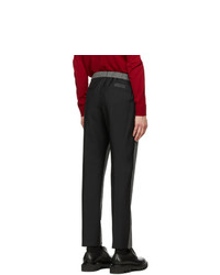 Givenchy Black And Grey Wool Trousers