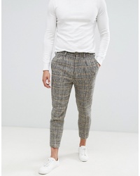 ASOS DESIGN Drop Crotch Tapered Smart Trouser In 100% Wool Harris Tweed