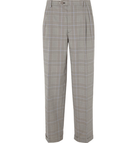 Gucci Gray Prince of Wales Trousers  SSENSE