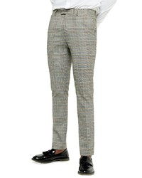 Topman House Check Skinny Fit Trousers