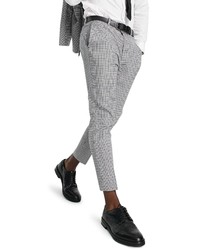 ASOS DESIGN Micro Herringbone Crop Suit Trousers