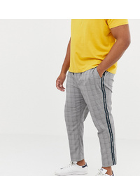 New Look Plus Smart Joggers With In Black Check