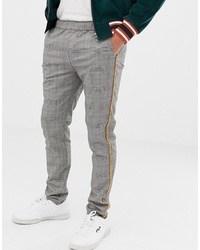 ASOS DESIGN Skinny Trousers In Check With Rope