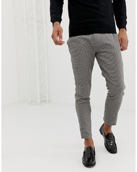 Pull&Bear Slim Tailored Trousers In Houndstooth