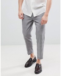 Pull&Bear Tailored Trousers In Grey Check