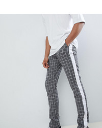 ASOS DESIGN Tall Slim Trousers In Grey Check With