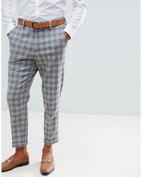 ASOS DESIGN Tapered Smart Trouser In Grey Check