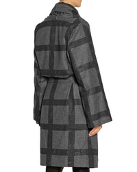 Vivienne Westwood Anglomania Bridge Oversized Checked Wool Blend Fleece Coat