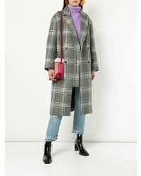 Le Ciel Bleu Checked Double Breasted Coat