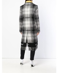 Off-White Double Breasted Checked Coat