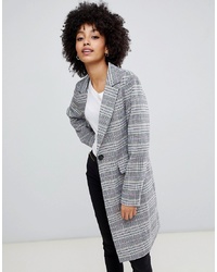 New Look Tailored Coat In Mixed Check
