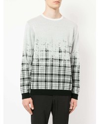 Education From Youngmachines Fade Check Pattern Pullover