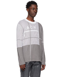A-Cold-Wall* Gray Grid Sweater