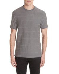 Grey Check Crew-neck T-shirt