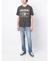 True Religion Logo Checkerboard Pattern Cotton T Shirt