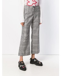 Aalto Cropped Checked Flared Trousers