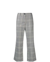 Aalto Cropped Checked Flared Trousers