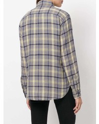 Saint Laurent Oversized Checked Flannel Shirt
