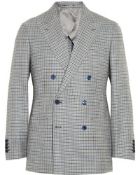 Grey Check Double Breasted Blazer