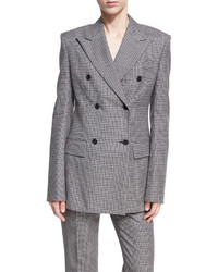 Calvin Klein 205w39nyc Check Virgin Wool Double Breasted Blazer