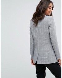 Fashion Union Tall Double Breasted Blazer In Check