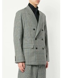 Monkey Time Time Checked Double Breasted Blazer