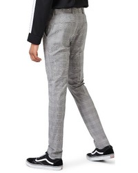 Topman Check Ultra Skinny Fit Suit Trousers