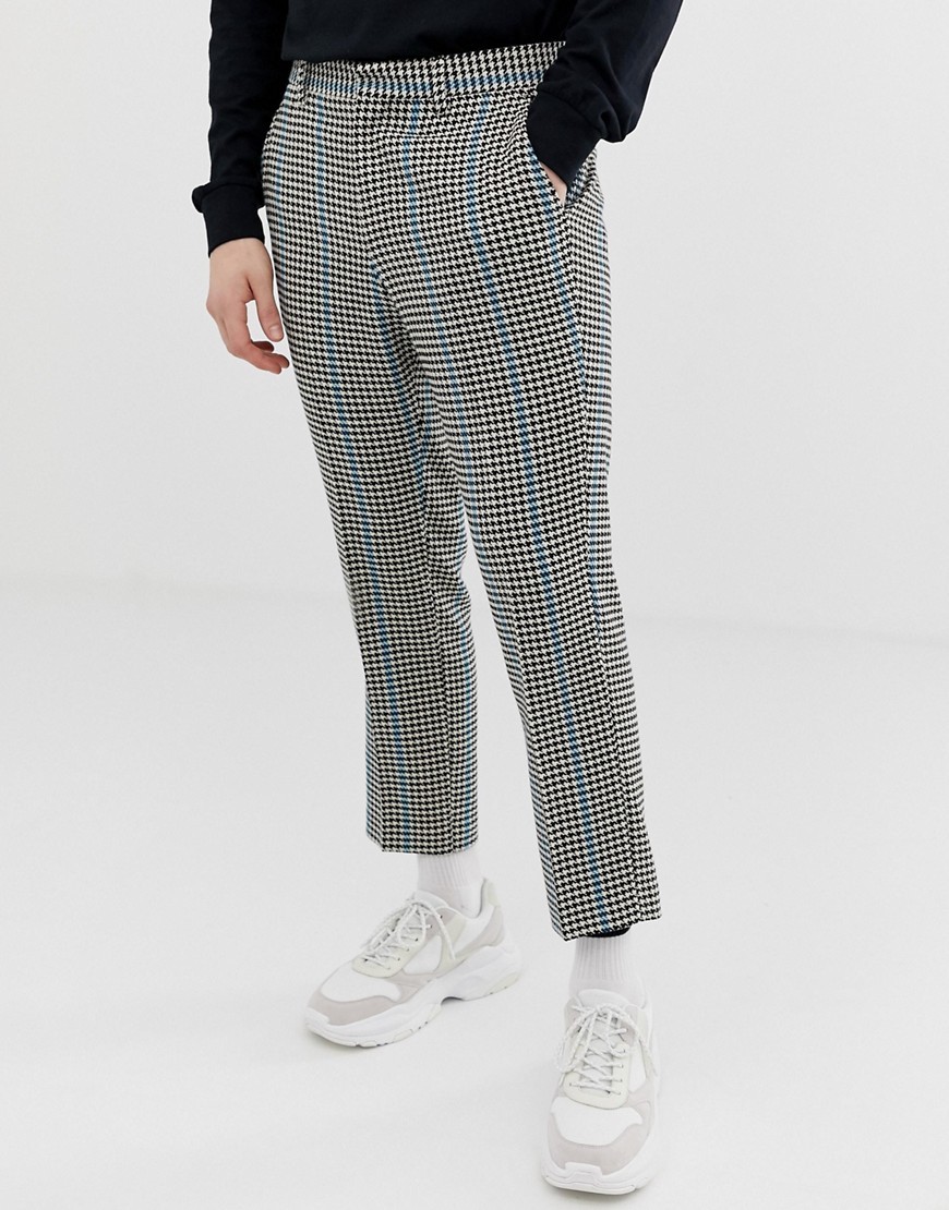 Womens ME+EM black Houndstooth Cropped Slim Trousers | Harrods #  {CountryCode}