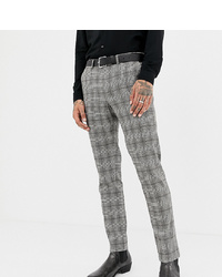 Heart & Dagger Super Skinny Suit Trouser In Grey Check
